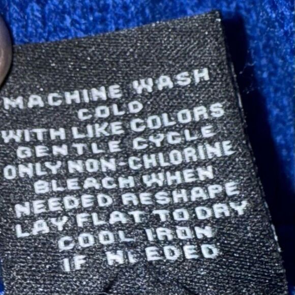 “Happy Challa Days” Knit Sweater Size L Royal Blue Hanukkah MenorahJewishHoliday - Picture 9 of 10